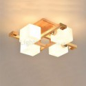 Nordic Flush Mount Ceiling Light Creative Warm Solid Wood Light Bedroom Restaurant