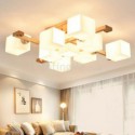 Nordic Flush Mount Ceiling Light Creative Warm Solid Wood Light Bedroom Restaurant