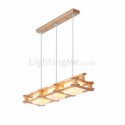 Modern Creative Wood Pendant Light Cafe Restaurant Light