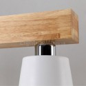 Nordic Wood Chandelier Unique Straight Pendant Light Office Cafe