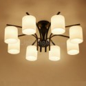 Nordic Style Flush Mount Wrought Iron Ceiling Light Restaurant Bedroom