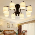 Nordic Style Flush Mount Wrought Iron Ceiling Light Restaurant Bedroom