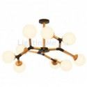 Nordic Magic Bean Pendant Light Creative Wooden Light Fitting Living Room Bedroom