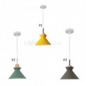 Nordic Macaron Kitchen Island 3-Light Pendant Lighting Simple Iron Arti Three Lights Restaurant Office