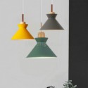 Nordic Macaron Kitchen Island 3-Light Pendant Lighting Simple Iron Arti Three Lights Restaurant Office