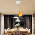 Macaron Pendant Light Nordic Simple Iron Arti Three Lights Fixture Restaurant Bar