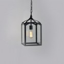 Metal Rustic / Lodge Pendant Light with Glass Shade