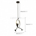 Modern Simple Pendant Light Little Man Shape Lamp Creative Light Bar Hallway Light