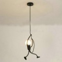 Modern Simple Pendant Light Little Man Shape Lamp Creative Light Bar Hallway Light