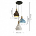 Nordic 3 Light Cluster Pendant Light Macaron Diamond Lamp Metal 3 Lights Living Room Dining Room Light