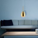 Postmodern Glass Pendant Light Golden Cylinder Lamp Bright Lighting Living Room Restaurant Light