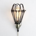 American Pastoral Style Pendant Light Bird Cage Shape Lamp Iron Finish Light Bedroom Lighting