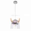 Classical Glass Pendant Light Wood Horn Lamp Creative Light Living Room Bedroom Lighting