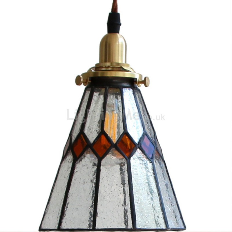 Rustic Stained Glass Pendant Light Lightingme