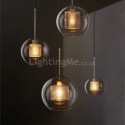 Nordic Pendant Light Glass Home Lighting Round Ball Shape Lamp Dining Room Living Room Bedside Lamp