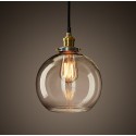 Retro / Vintage Pendant Light with Glass Shade