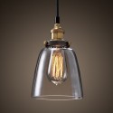 Retro / Vintage Pendant Light with Glass Shade