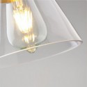 Nordic Retro Pendant Light Glass Shade Home Lighting Brass Holder Lamp Dining Room Bedroom Hallway Light