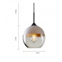 Modern/ Contemporary Pendant Light with Glass Shade