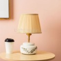 Fabric Table Lamp American Pleated Table Light