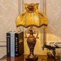 European Retro Table Lamp Creative Warm Bedside Carved Desk Light