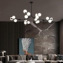 Nordic Pendant Light Milky White Round Chandelier Lamp Living Room Bedroom Lighting