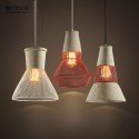 1 Light Metal Cement Rustic / Lodge Pendant Light