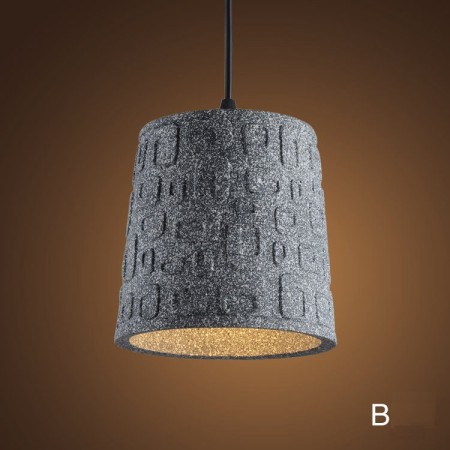 Retro / Vintage Cement 1 Light Pendant Light