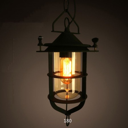 Retro / Vintage Metal 1 Light Pendant Light