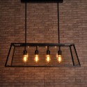 Rustic / Lodge Vintage Metal Pendant Light with Glass Shade