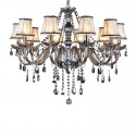 10 Light Retro Gray Candle Style Crystal Chandelier