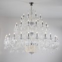 50 Light Clear Luxurious Huge Candle Style Crystal Chandelier