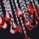 12 Light Red Candle Style Crystal Chandelier