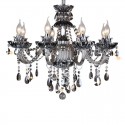 8 Light Retro Gray Candle Style Crystal Chandelier