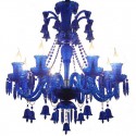 8 Light Red Blue Purple Black Candle Style Crystal Chandelier