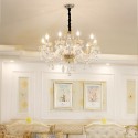 10 Light Champagne Candle Style Crystal Chandelier