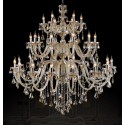 30 Light (14+10+6) 3 Tiers Cognac Colour Huge Candle Style Crystal Chandelier