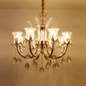 8 Light Silver Candle Style Crystal Chandelier