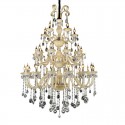 30 Light (15+10+5) 3 Tiers Champagne Candle Style Crystal Chandelier