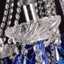 12 Light Blue Candle Style Crystal Chandelier