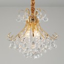 3 Light Gold Candle Style Crystal Chandelier