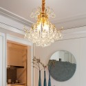 3 Light Gold Candle Style Crystal Chandelier