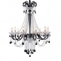 12 Light Black Candle Style Crystal Chandelier