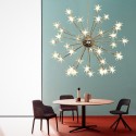 32 Light Modern/ Contemporary Steel Pendant Light with Glass Shade