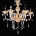 6 Light Champagne Candle Style Crystal Chandelier