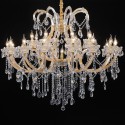 25 Light (16+8+1) 3 Tiers Gold Candle Style Crystal Chandelier