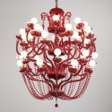 40 Light 40 Red Candle Style Crystal Chandelier