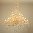 36 Light Champagne Candle Style Crystal Chandelier