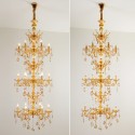 18 Light (6+6+6) 3 Tiers Gold Zinc Alloy Chandelier