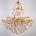 35 Light (20+10+5) 3 Tiers Zinc Alloy Gold Chandelier